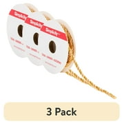 (3 pack) Simplicity Trim, Gold 3/16 inch 3 Ply Twisted Cord Trim Great for Apparel, Home Decorating, and Crafts, 2 Yards, 1 Each
