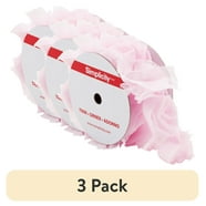 Offray Ribbon, Light Pink 1 1/2 inch Floral Satin Ribbon, 9 feet ...
