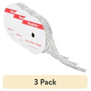 (3 pack) Simplicity Trim, Silver 5/8 inch Metallic Velvet Trim Great for Apparel, Home Decorating, and Crafts, 3 Yards, 1 Each
