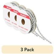 (3 pack) Simplicity Trim, Silver 5 mm Metallic Cord Trim Great for Apparel, Home Decorating, and Crafts, 3 Yards, 1 Each