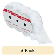 (3 pack) Simplicity Trim, White 2 inch Large Ribbon Rose Trim Great for Apparel, Home Decorating, and Crafts, 1 Yard, 1 Each