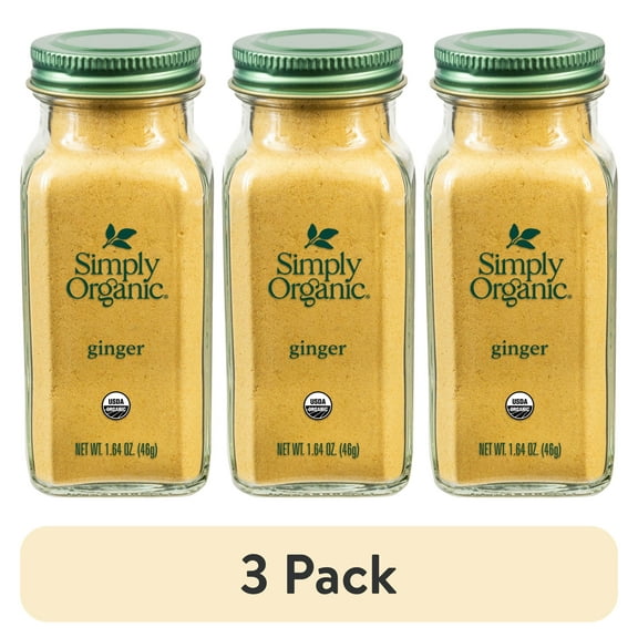 (3 pack) Simply Organic Ground Ginger Root, 1.64 oz.