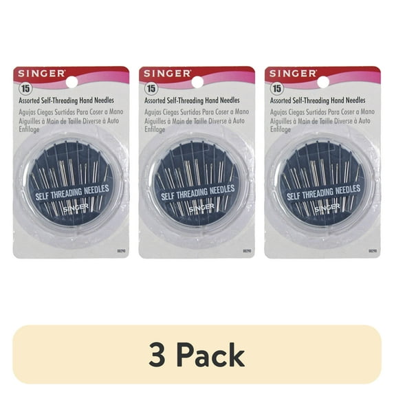 (3 pack) Singer Self-Threading Hand Needle Compact-Assorted 15/Pkg