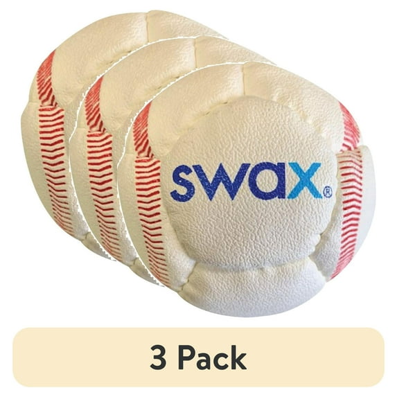 (3 pack) Swax Training Baseball – Single Soft Practice Ball, Regulation Size & Weight, Indoor/Outdoor Safe for Kids & Youth Players
