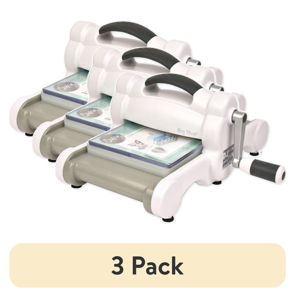(3 pack) Sizzix Big Shot Machine Only (White & Gray) with Standard Platform