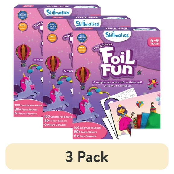 (3 pack) Skillmatics Foil Fun Unicorns & Princesses