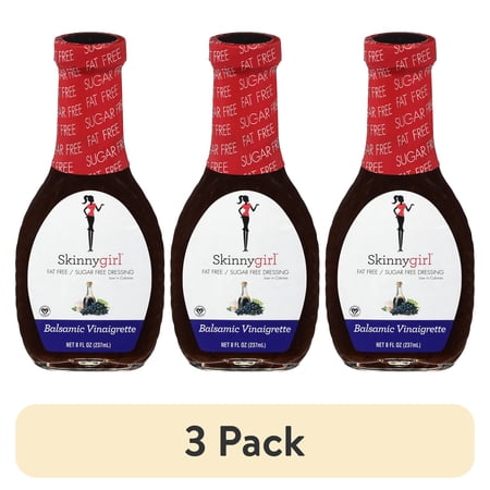 (3 pack) Skinnygirl Balsamic Vinaigrette Salad Dressing 8 fl. oz. Bottle