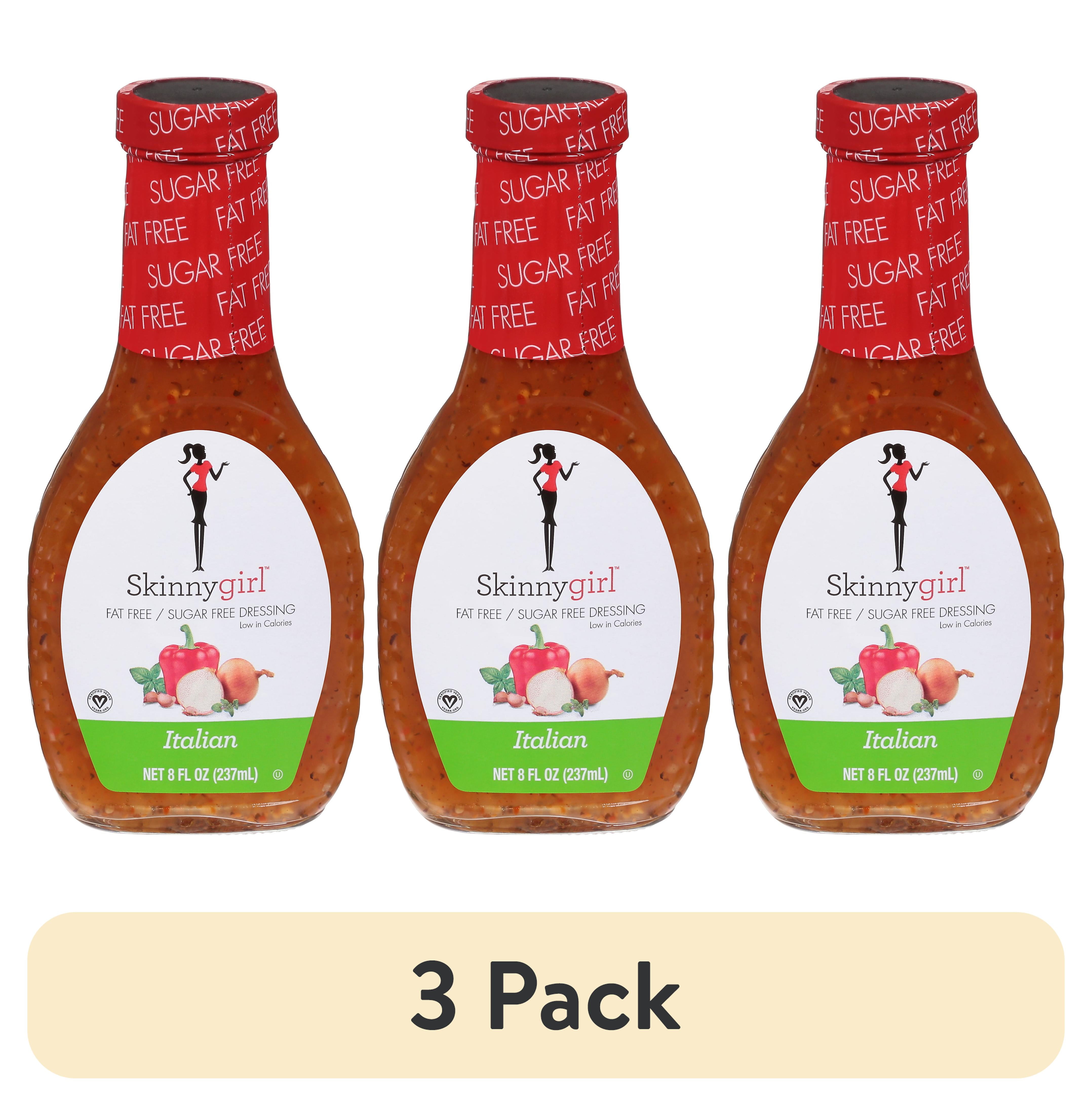 (3 pack) Skinnygirl, Fat-Free, Sugar-Free Italian Salad Dressing, 8 fl oz