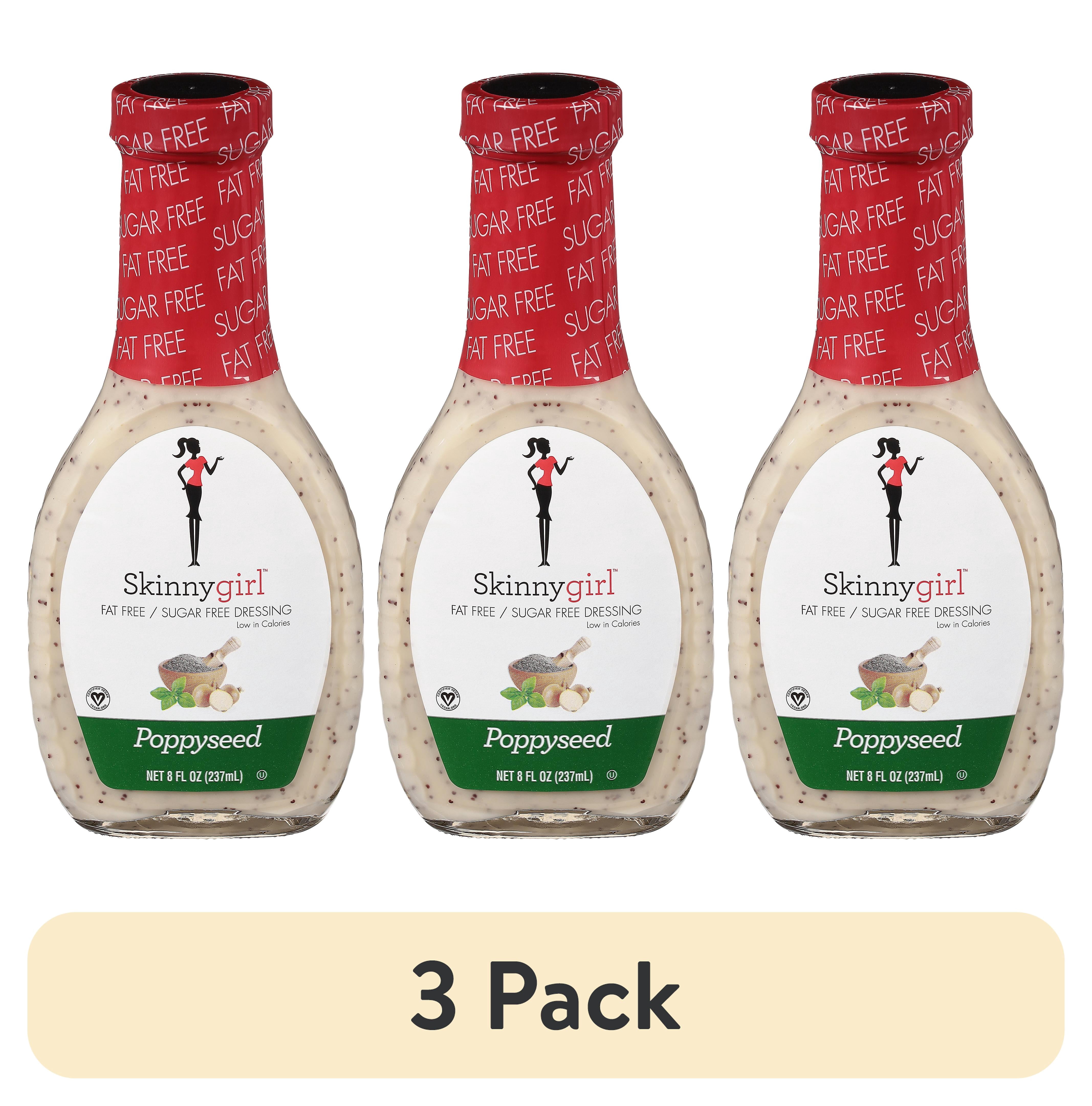 (3 pack) Skinnygirl, Fat-Free, Sugar-Free Poppyseed Salad Dressing, 8 fl oz