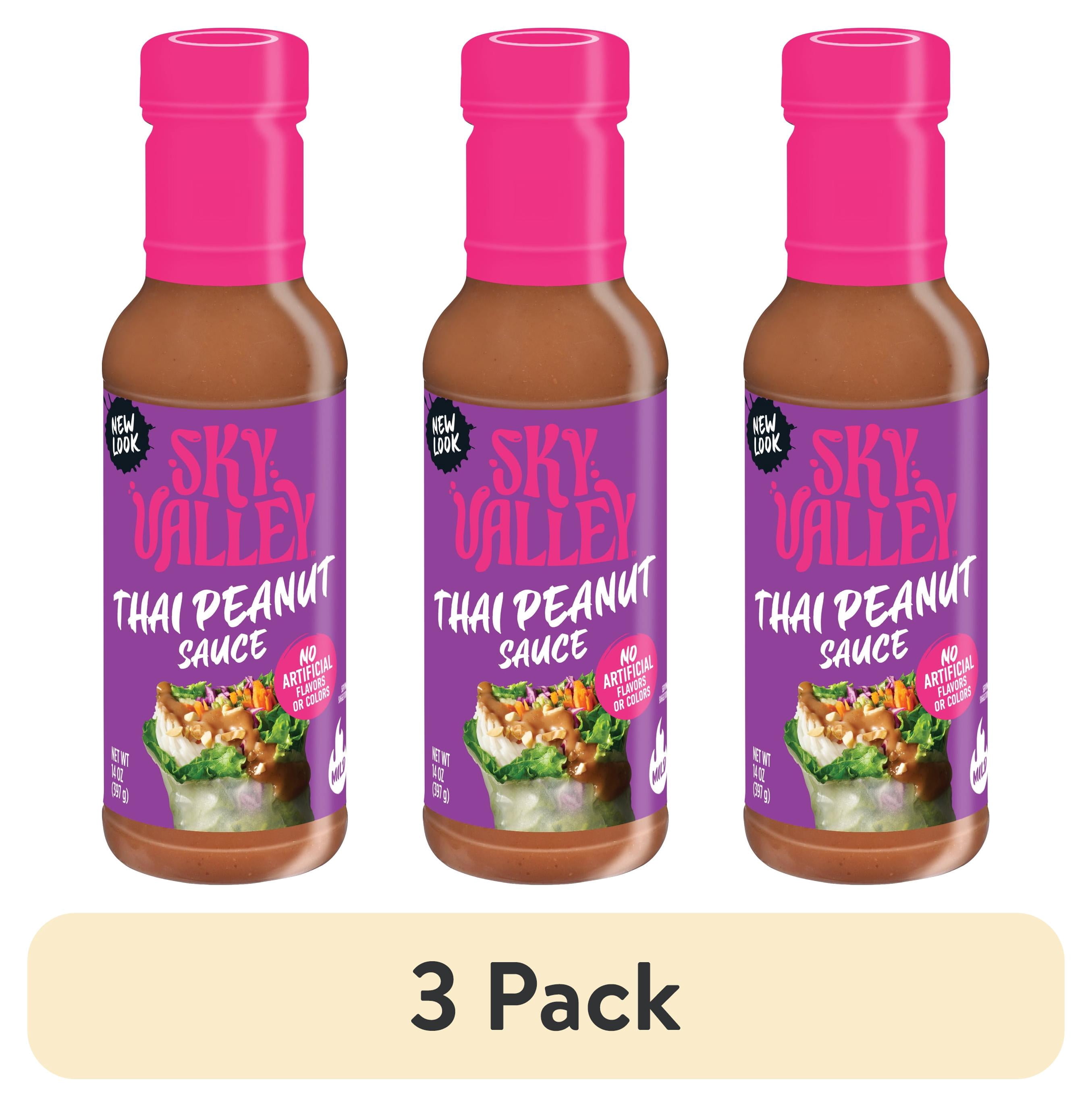 (3 pack) Sky Valley Mild Thai Peanut Cooking Sauce, 14 oz