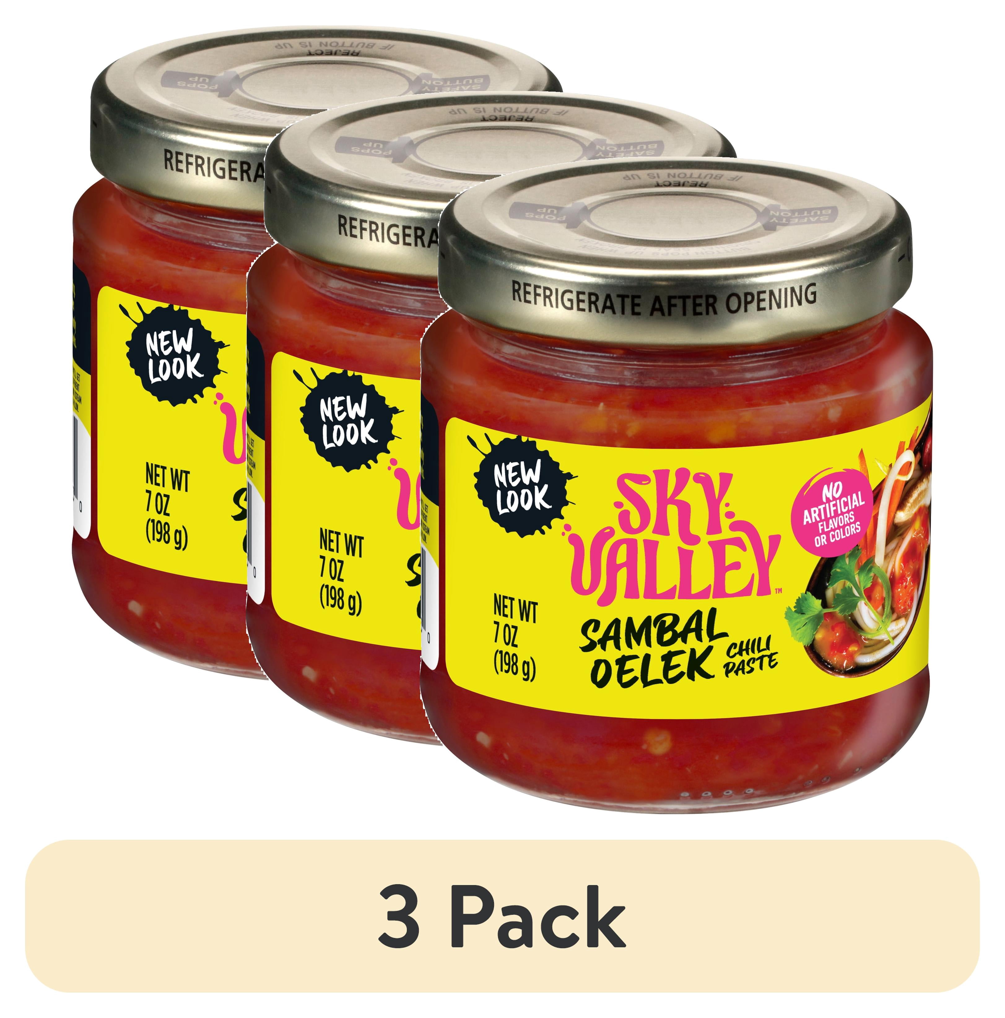 Sky Valley, Sambal Oelek Chili Paste, 7 oz, Spicy Chili Sauce