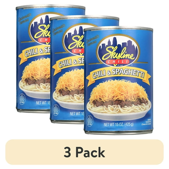 (3 pack) Skyline Chili Skyline Chili & Spaghetti, 15 oz