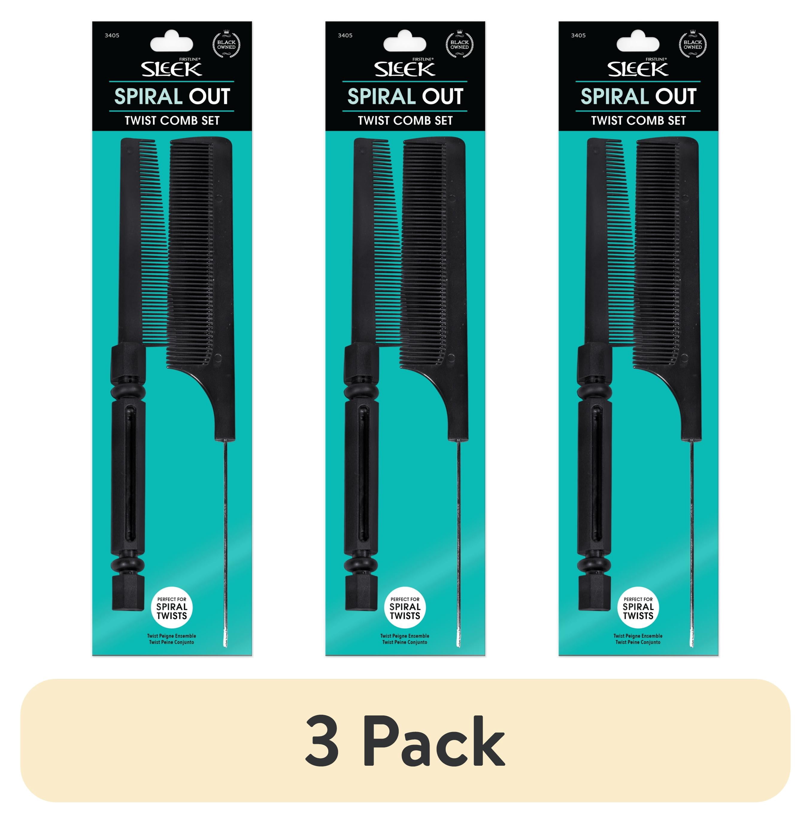 コンプリートセットSIMPLE BLACK 7.75 3 pack) Sleek Twist Comb/Rat Tail Comb Set - Walmart.com