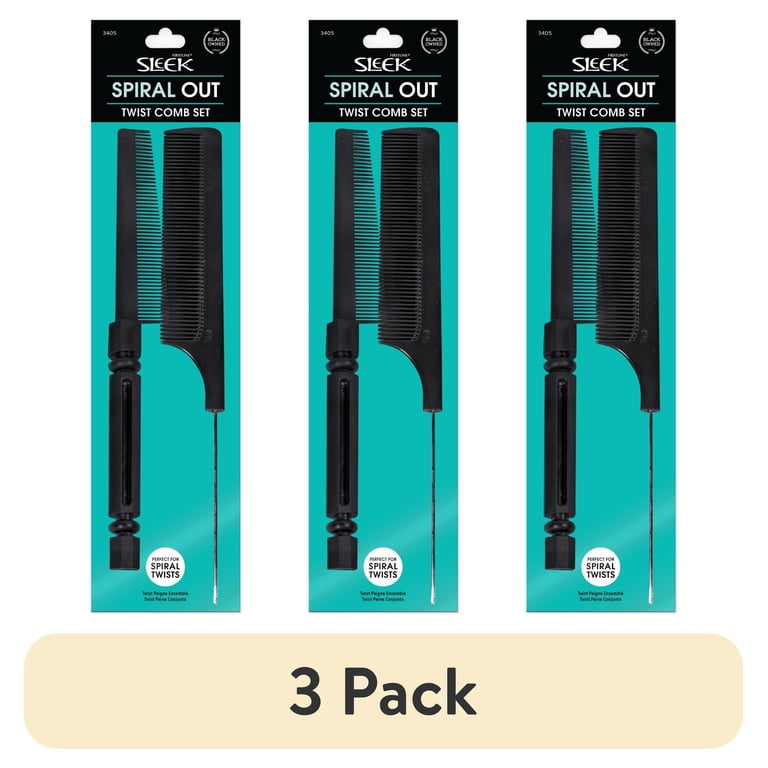 3 pack) Sleek Twist Comb/Rat Tail Comb Set - Walmart.com