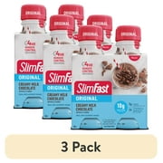 (3 pack) SlimFast Original Meal Replacement Shake, Creamy Milk Chocolate, 4 Count