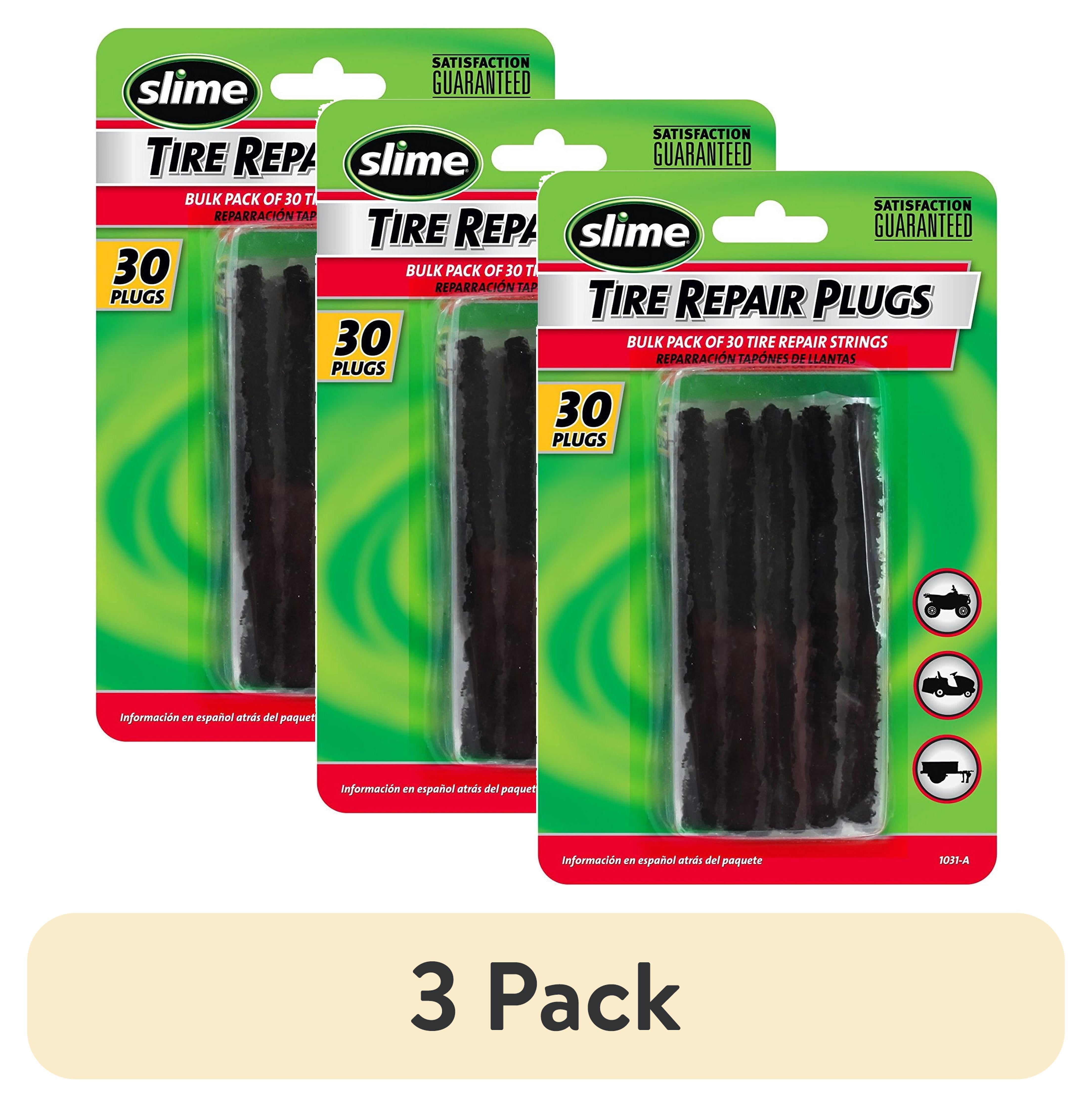 (3 pack) Slime Tire Repair Plugs - Pack of 30 Tubeless Off-Road Tires Refill
