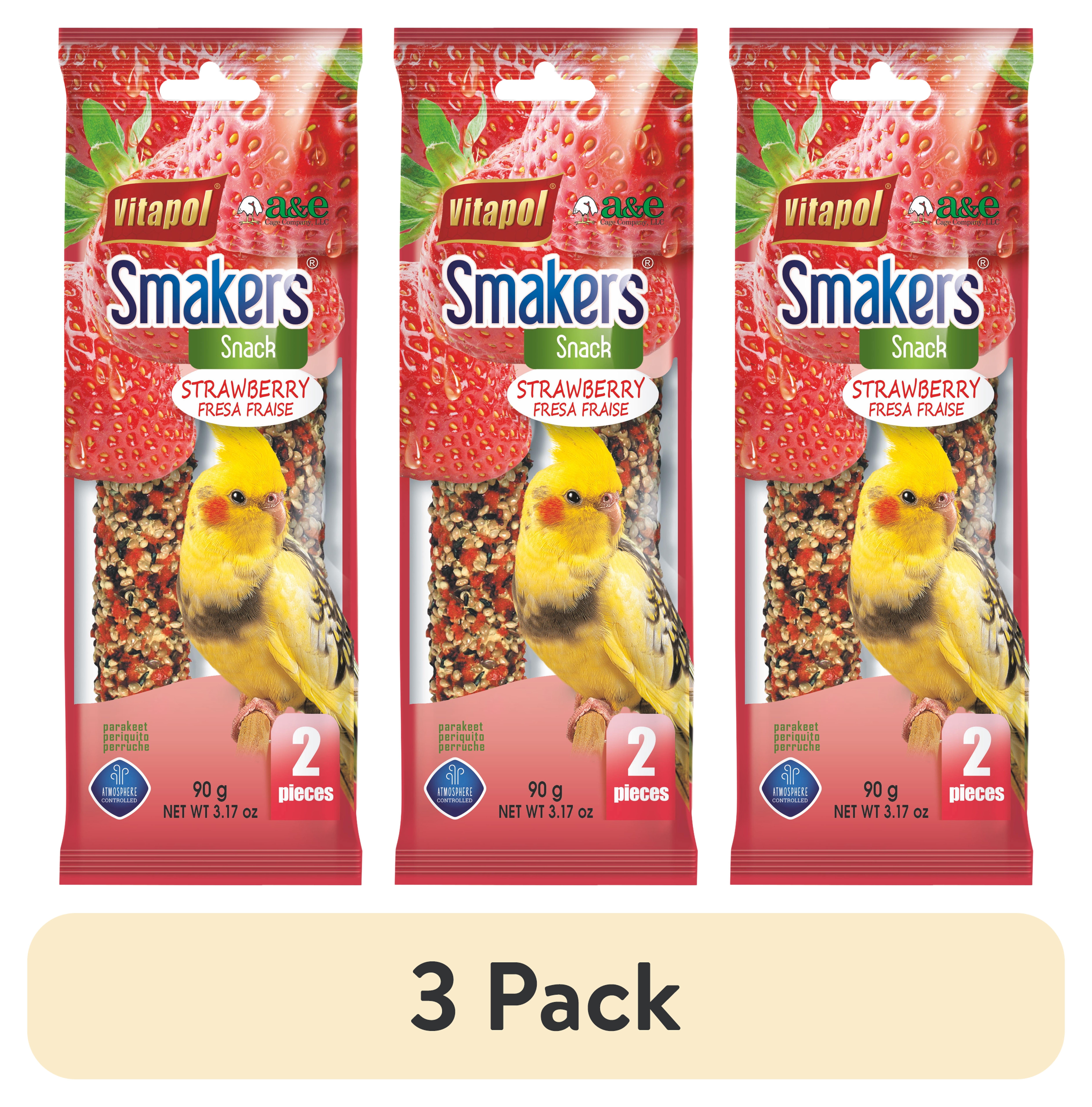 (3 pack) Smakers Treat Sticks 2count Cockatiel