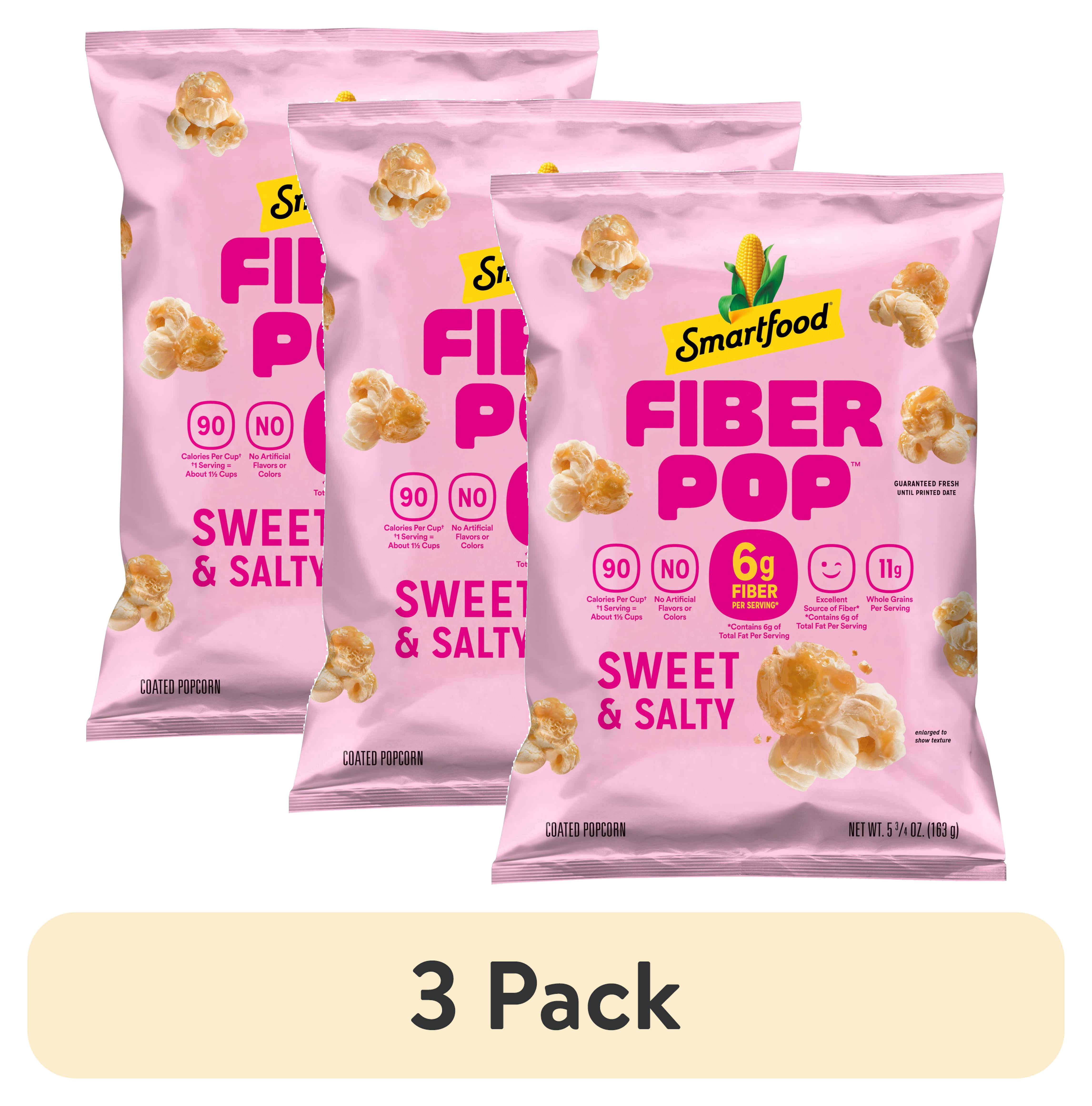(3 pack) SmartFood FiberPop Sweet & Salty 5.75OZ