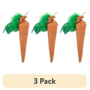 3 pack SmartyKat Kolossal Karrot Kicker Plush Catnip Cat Toy