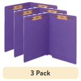 thumbnail image 1 of (3 pack) Smead 25550 WaterShed CutLess Straight Tab Letter Size 2-Fastener Folders - Purple (50/Box), 1 of 8