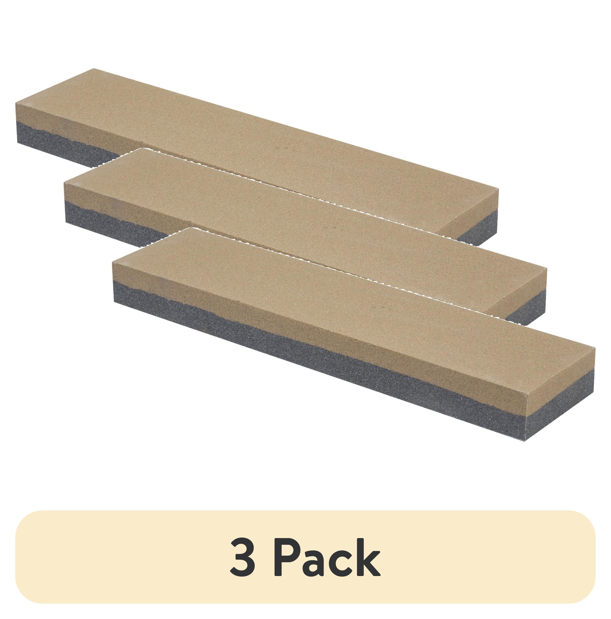 3 pack) Smith's 50821 8” Dual Grit Combination Sharpening Stone