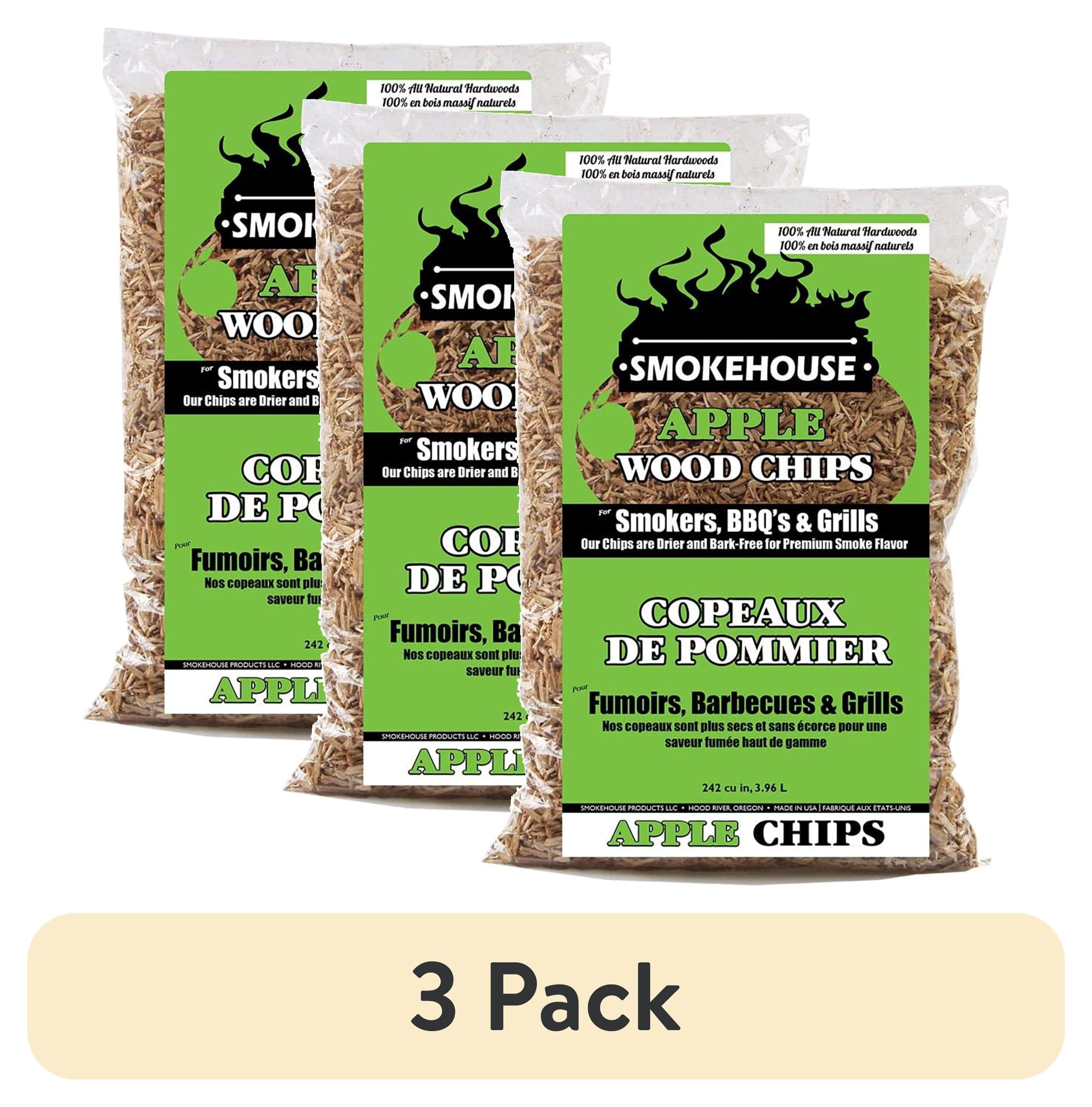 (3 pack) Smokehouse Products All Natural Flavored Wood Smoking Chips
