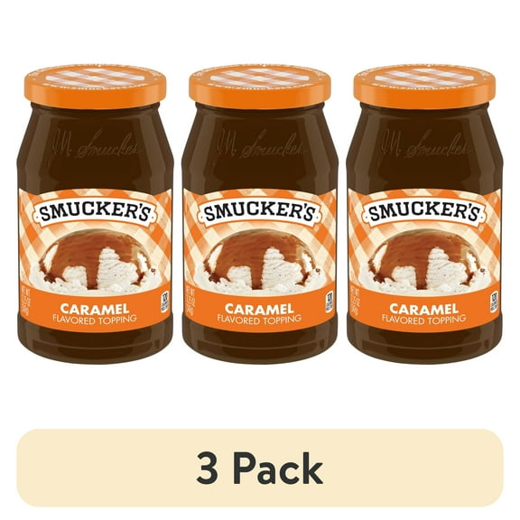 (3 pack) Smucker's Caramel Topping, 12.25 ozs