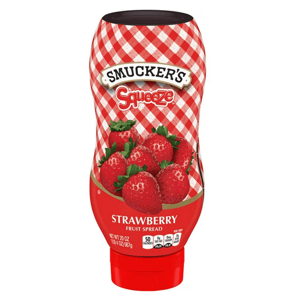 (3 pack) Smucker's Squeeze Strawberry Fruit Spread, 20 oz
