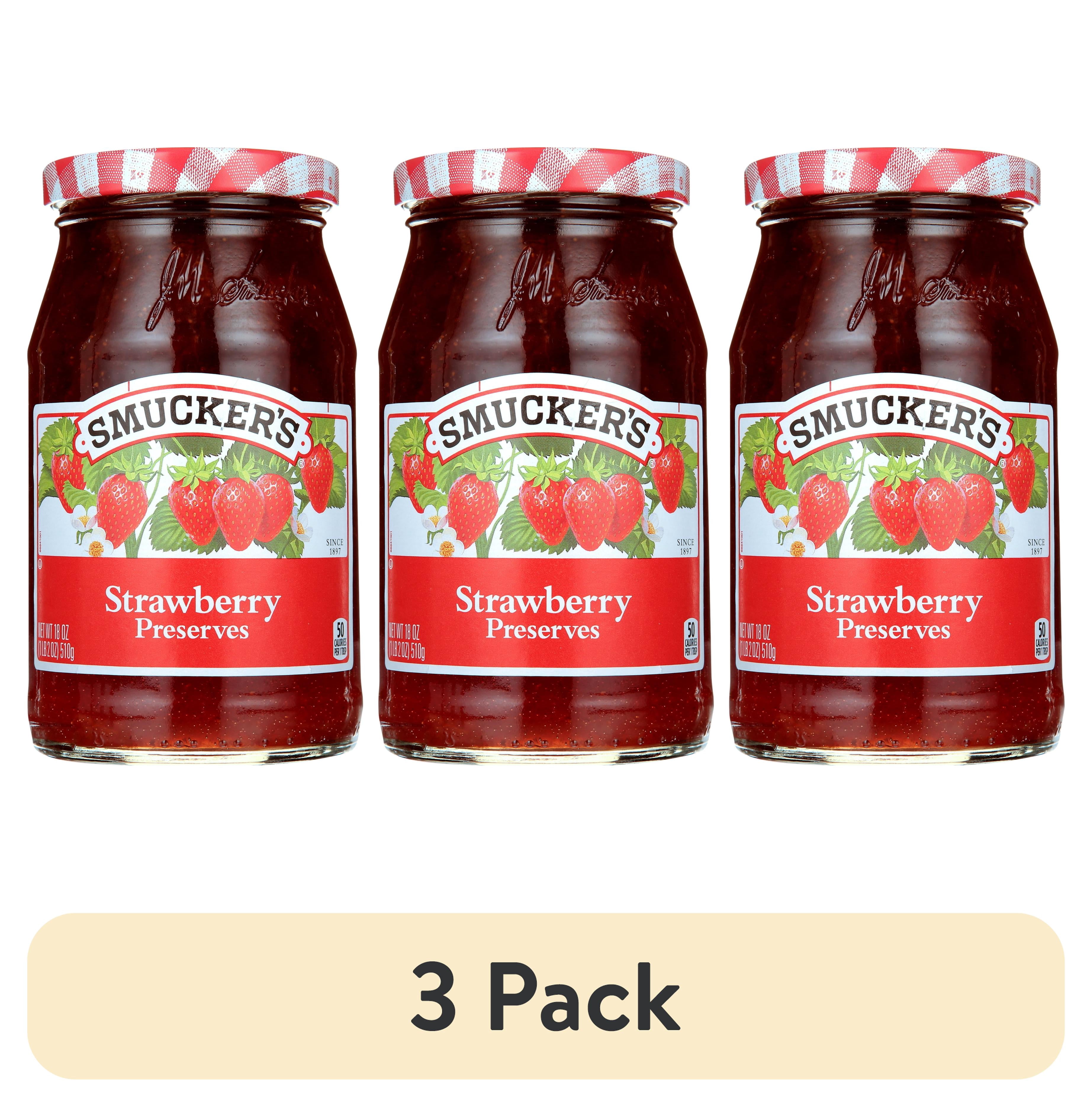 (3 pack) Smucker's Strawberry Preserves, 18-Ounce