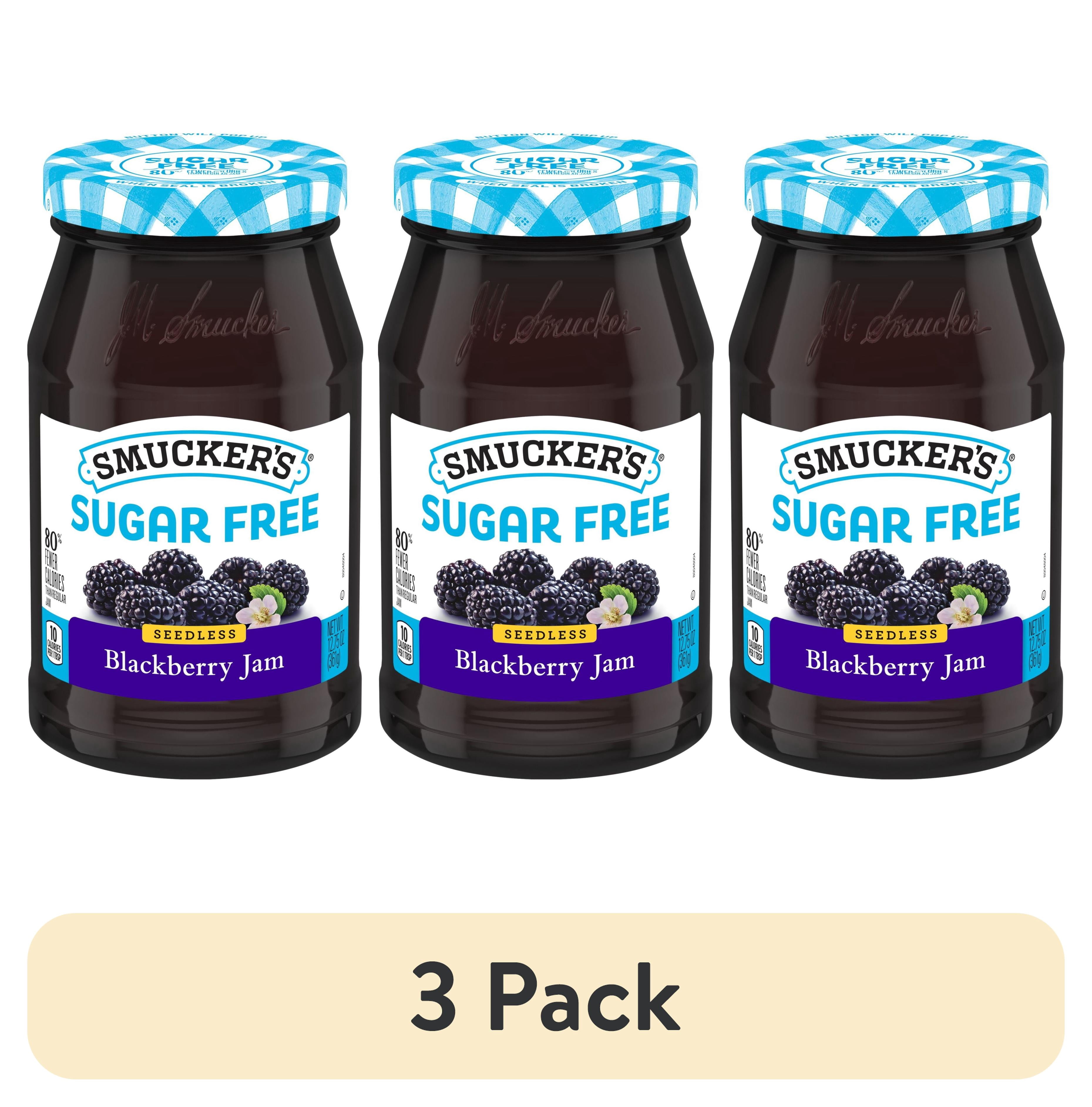 (3 pack) Smucker's Sugar Free Seedless Blackberry Jam, 12.75 oz