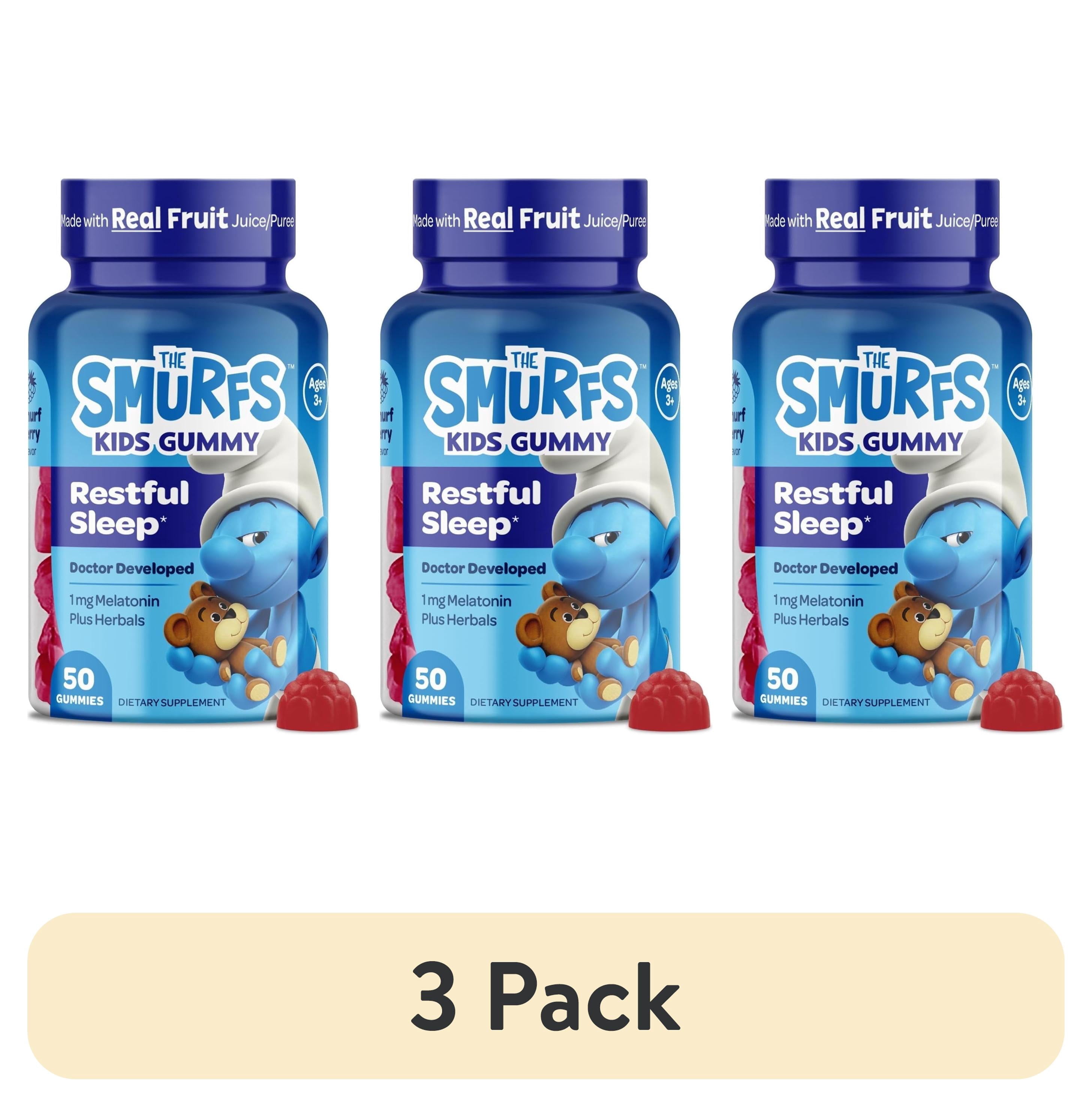 (3 pack) Smurfs Kids Melatonin Sleep Aid Gummies, Chamomile & Lemon ...
