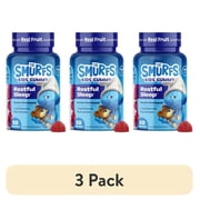 3 pack Smurfs Kids Melatonin Sleep Aid Gummies, Chamomile & Lemon Balm, 50 Count