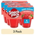 thumbnail image 1 of (3 pack) Snack Pack Zero Sugar Strawberry Flavored Juicy Gels, 3.25 oz Snack Cups, 4 Count, 1 of 10