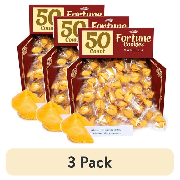 (3 pack) Snackathon Fortune Cookies, Vanilla Flavor, Individually Wrapped (Various Sizes)