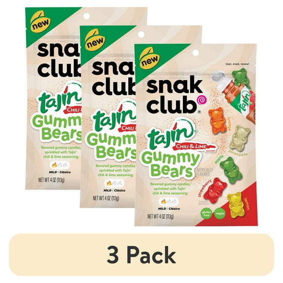 (3 pack) Snak Club Tajin Gummy Bears