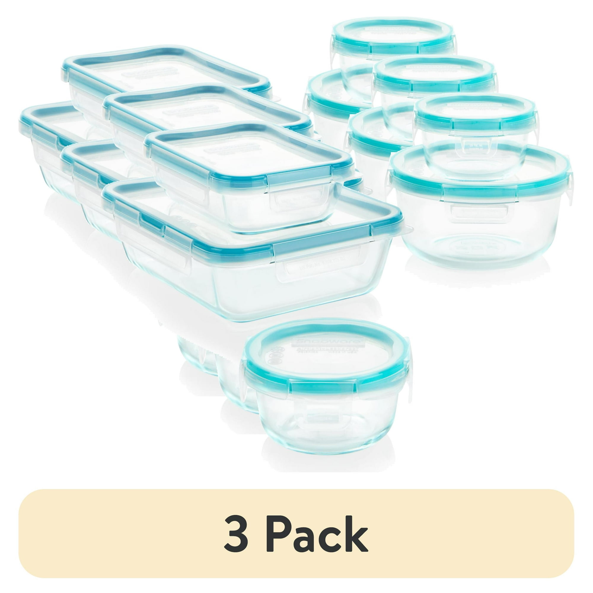 (3 pack) Snapware Glass Storage Set