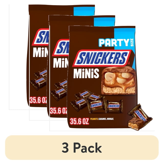 Snickers Minis Chocolate Candy Bars - Bulk Pack for Breakroom - Walmart ...