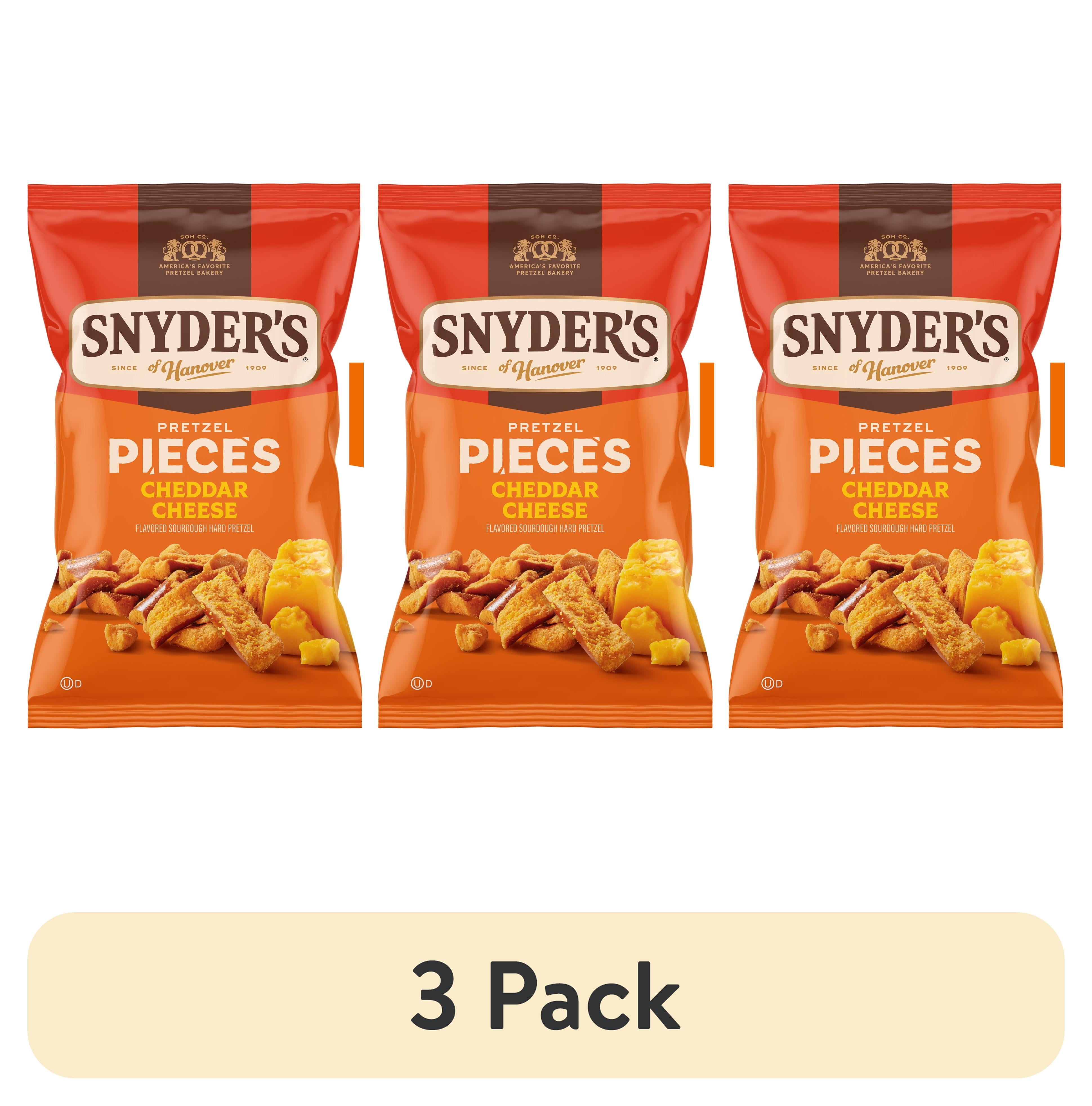 (3 pack) Snyder's of Hanover Cheddar Cheese Flavored Pretzel Pieces, 11.25 oz Bag