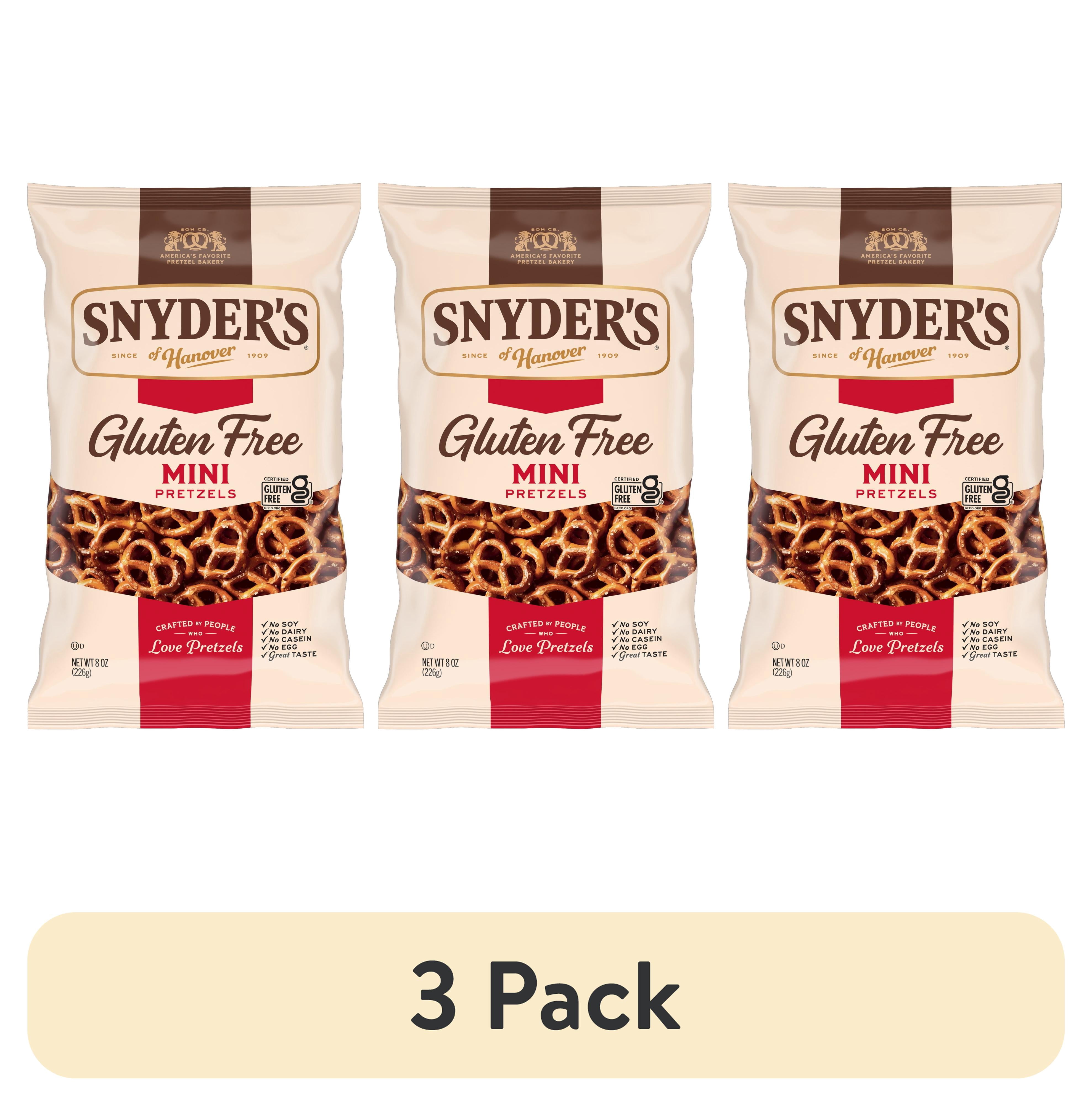 (3 pack) Snyder's of Hanover Gluten Free Mini Pretzels, 8 oz 1 Bag