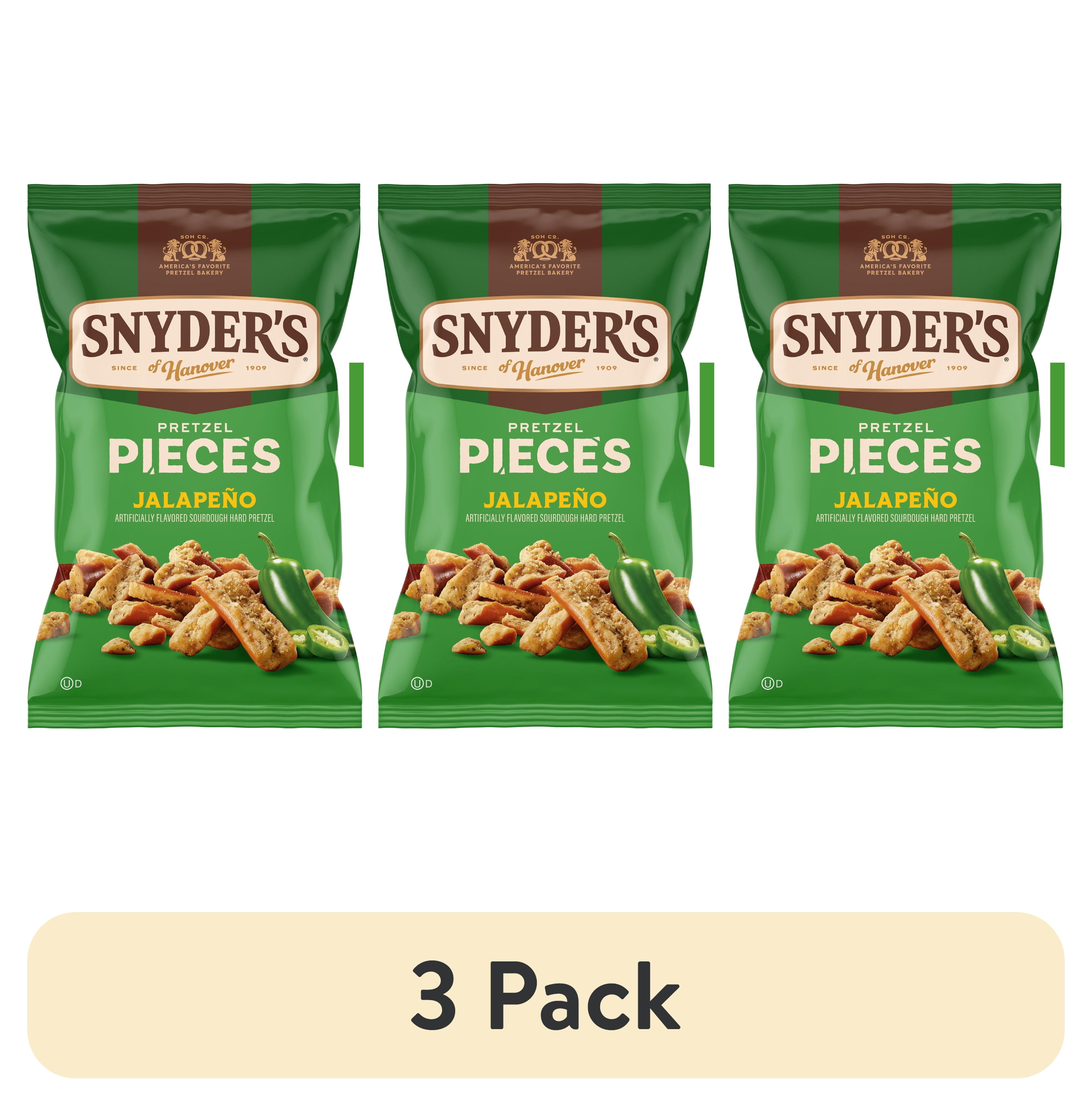 (3 pack) Snyder's of Hanover Jalapeno Flavored Pretzel Pieces, 11.25 oz Bag