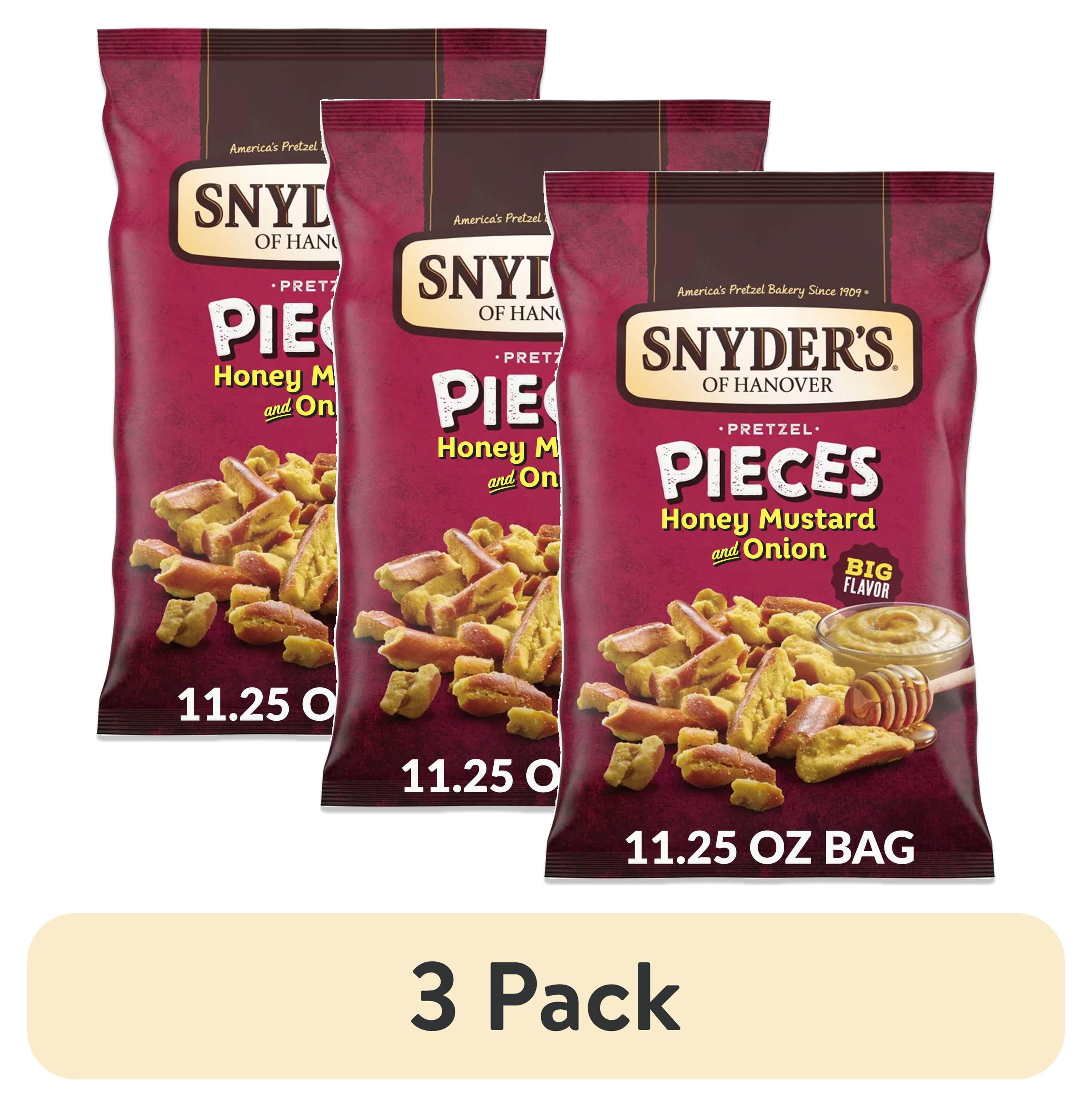 (3 pack) Snyder's of Hanover Honey Mustard & Onion Flavored Pretzel ...