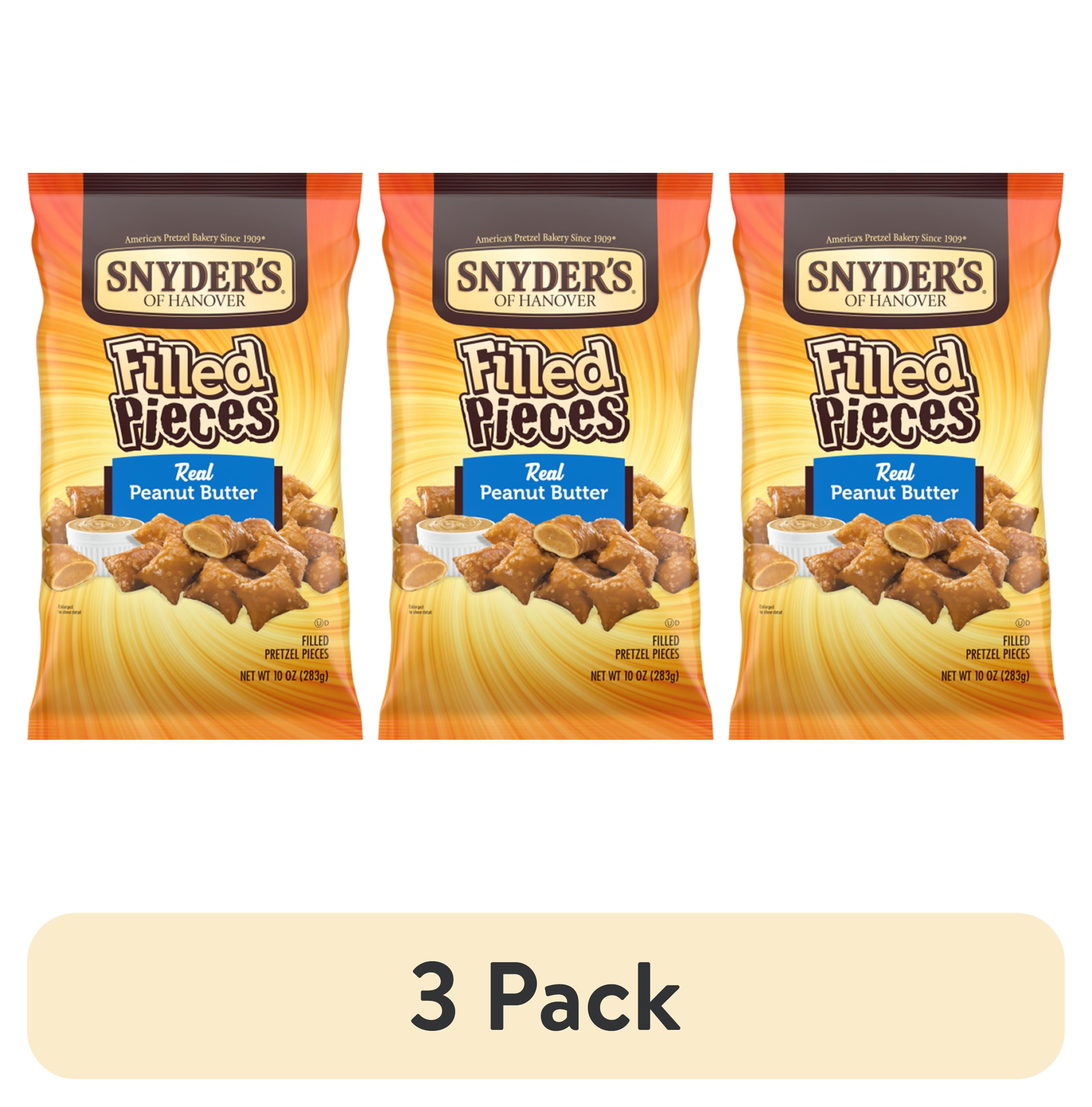 (3 pack) Snyder's of Hanover Pretzel Pieces, Peanut Butter Filled, 10 oz