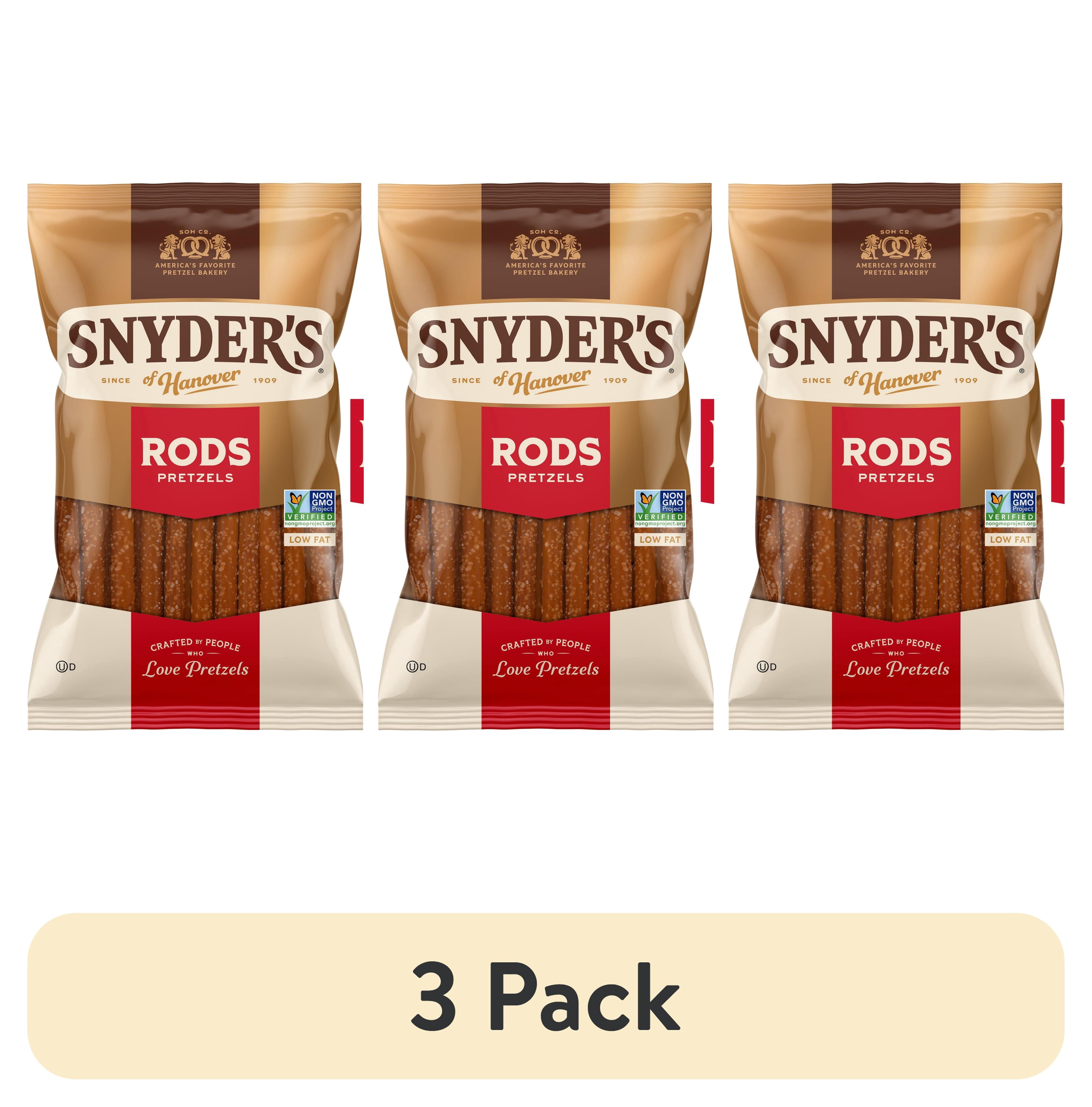 (3 pack) Snyder's of Hanover Pretzel Rods, 12 oz Bag