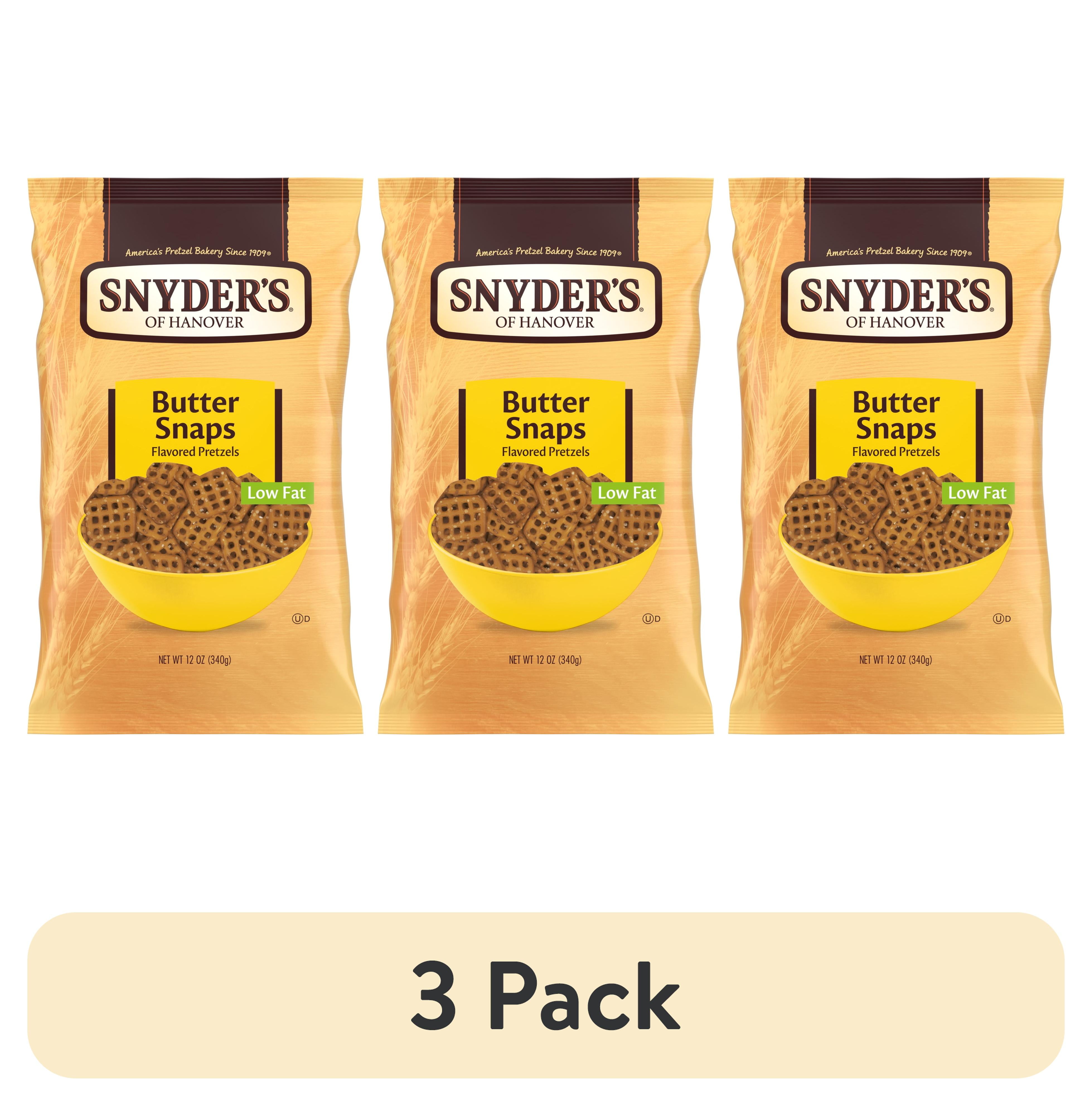 (3 pack) Snyder's of Hanover Butter Snaps Pretzels, 12 oz Bag