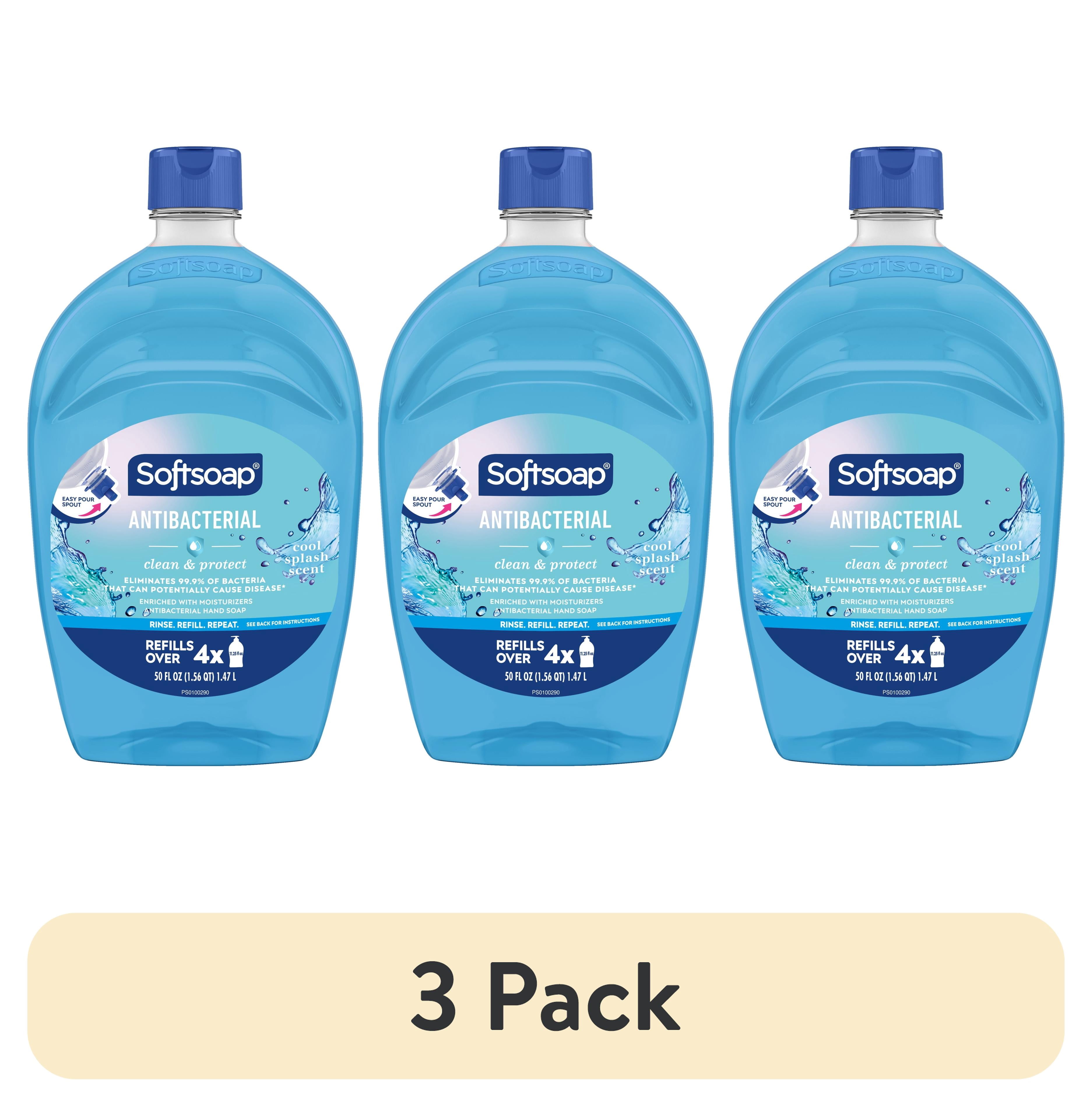 (3 pack) Softsoap Antibacterial Clean and Protect Liquid Hand Soap, Cool Splash Scent, 50 fl oz