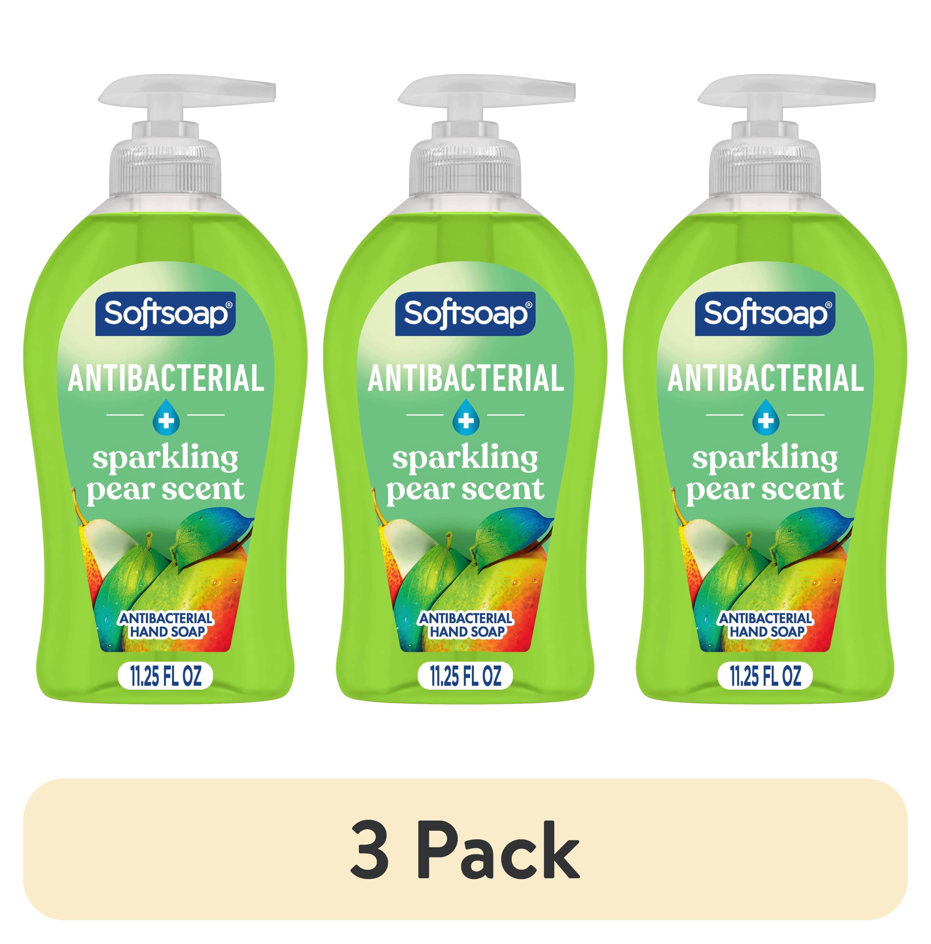 (3 pack) Softsoap Antibacterial Liquid Hand Soap, Sparkling Pear, 11.25 Fluid Ounce Bottle