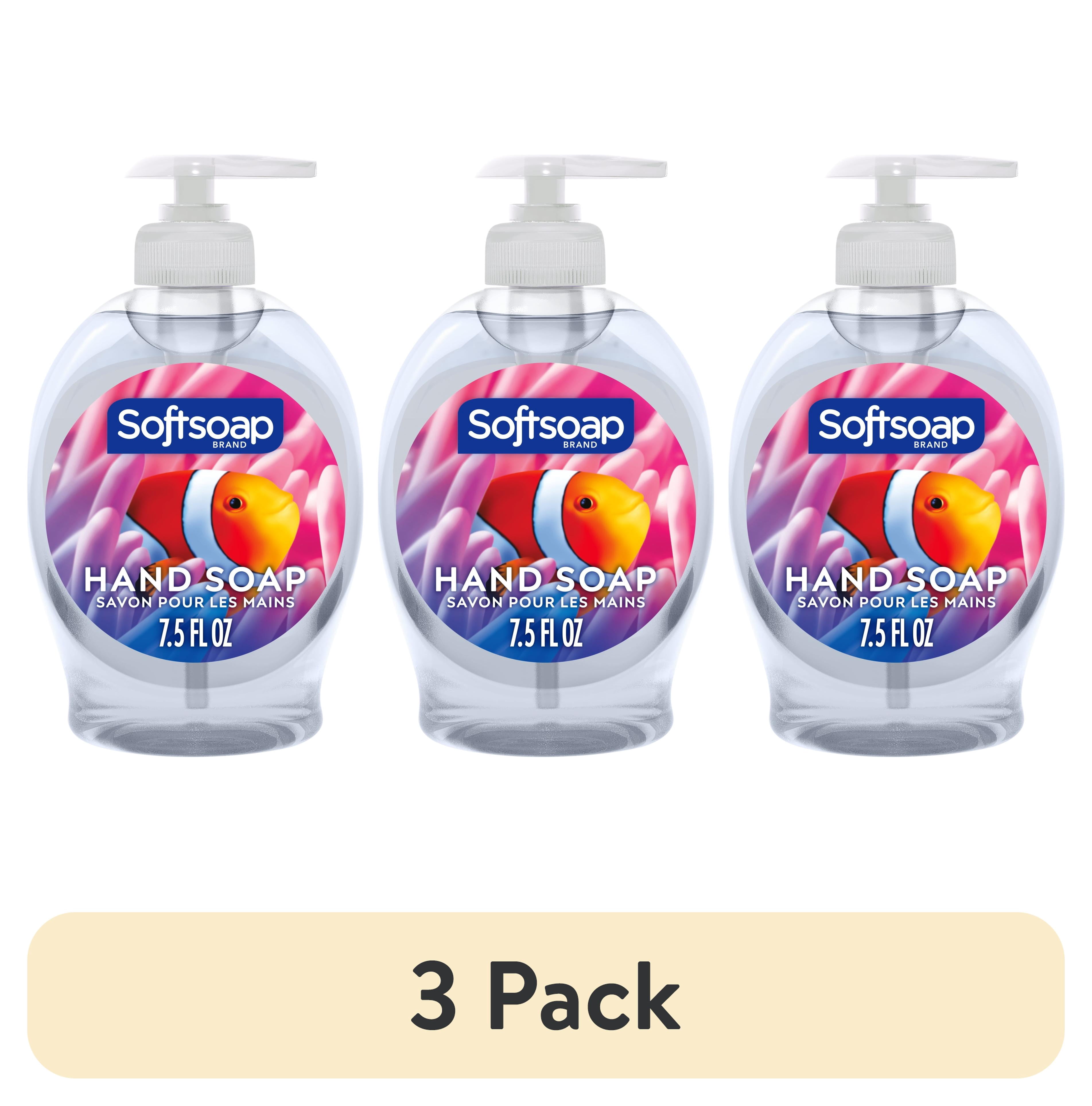 (3 pack) Softsoap Aquarium Liquid Hand Soap, Kitchen and Bathroom Hand Soap, 7.5 Fluid Ounce Bottle