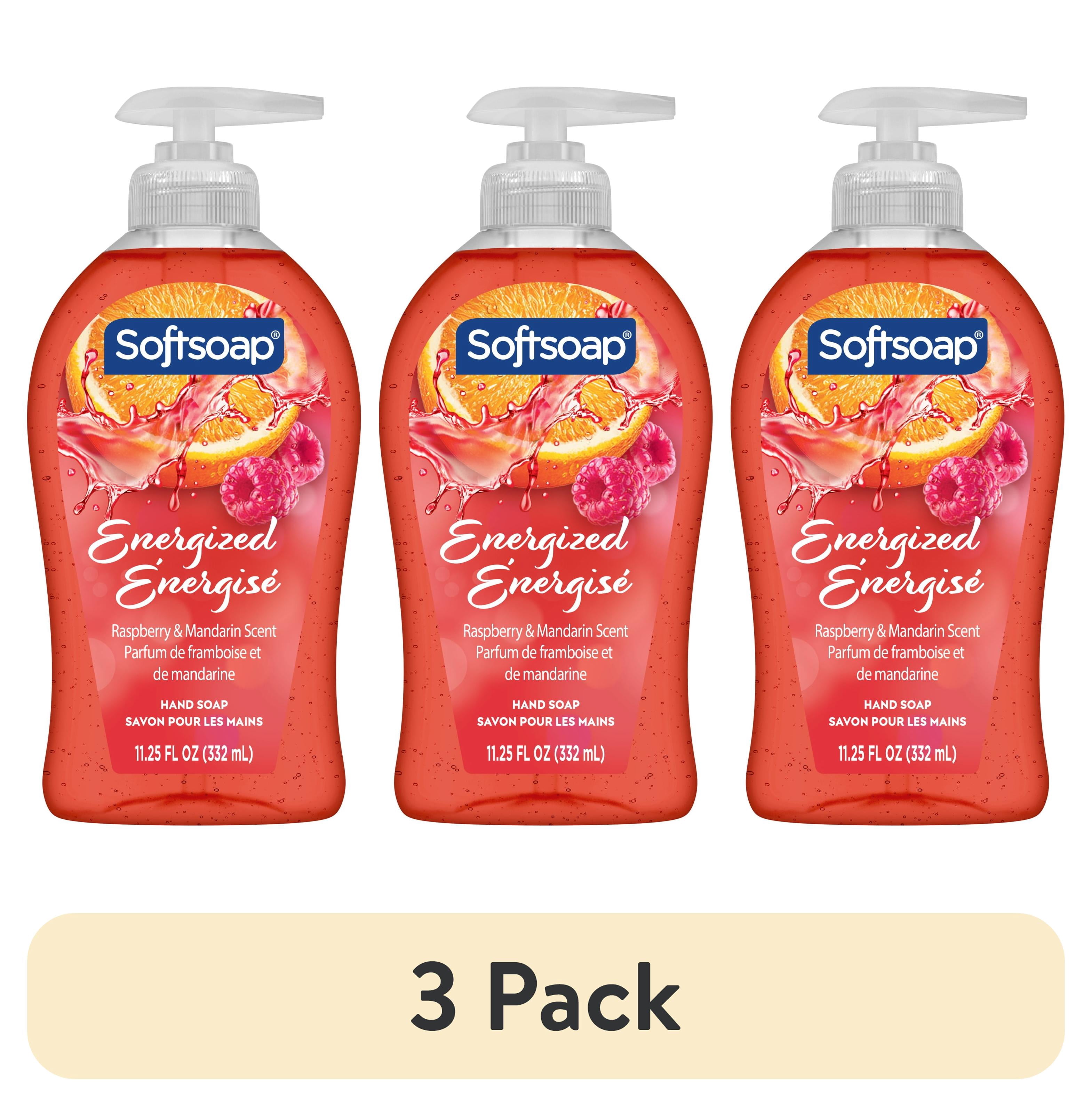 3 pack) Softsoap Energized Liquid Hand Soap, Paraben Free, pH