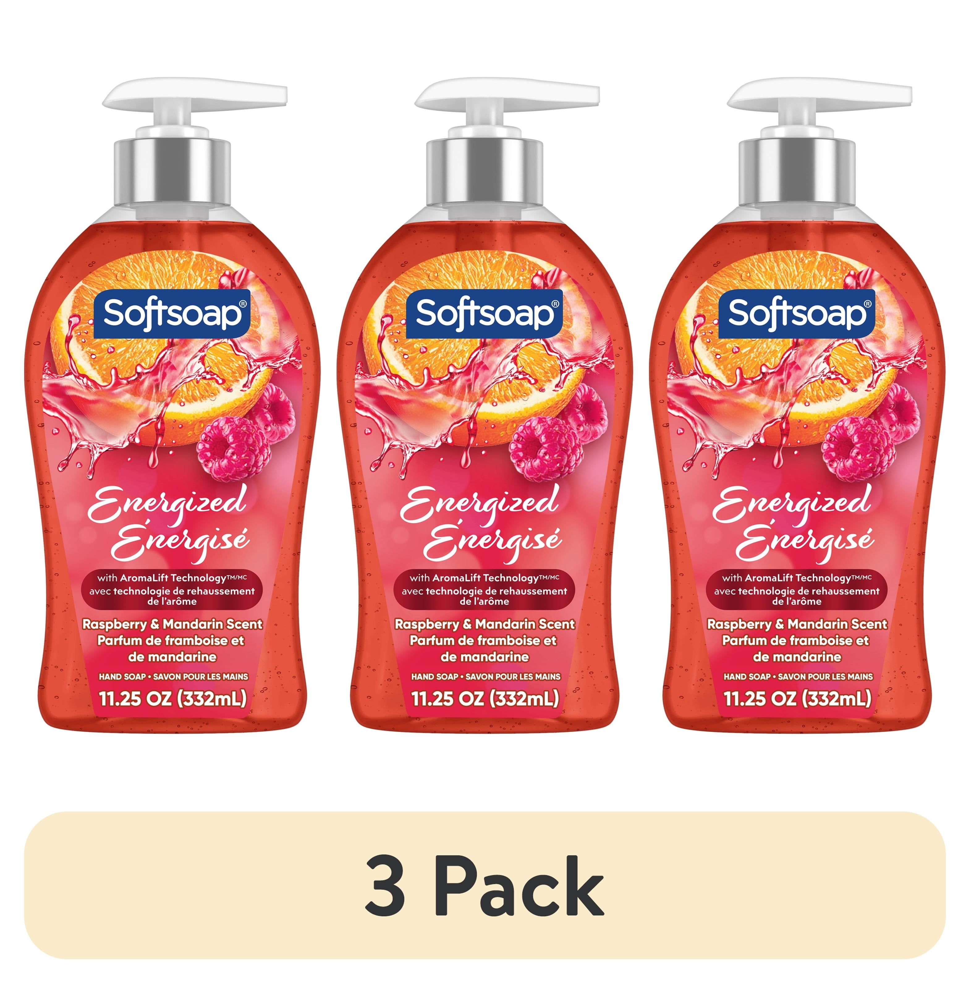 (3 pack) Softsoap Energized Liquid Hand Soap, Paraben Free, pH Balanced ...