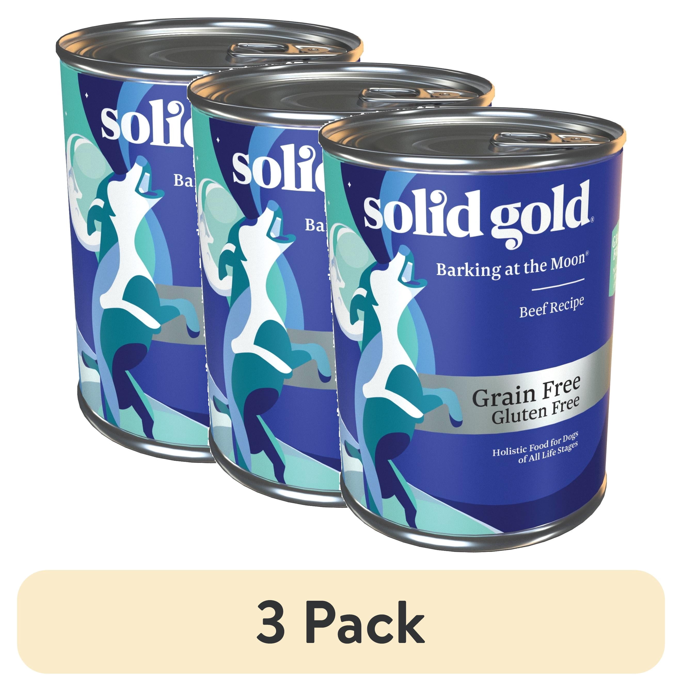 (3 pack) Solid Gold Barking at the Moon Wet Dog Food 13.2 oz can